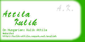 attila kulik business card